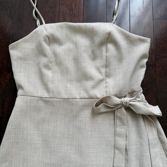 Altar'd State Women's Haven Linen Cocktail Dress Size L Beige Summer Spring Tan - Picture 2 of 7